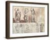 Study from Antique Models-Theodore Gericault-Framed Giclee Print