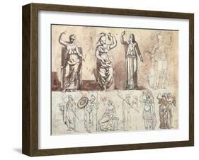 Study from Antique Models-Theodore Gericault-Framed Giclee Print