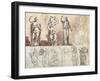 Study from Antique Models-Theodore Gericault-Framed Giclee Print