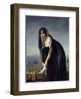 Study from Life of a Woman or Portrait of Madame Soustra by Marie Denise Villers-null-Framed Giclee Print