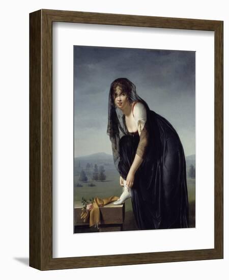 Study from Life of a Woman or Portrait of Madame Soustra by Marie Denise Villers-null-Framed Giclee Print