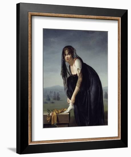 Study from Life of a Woman or Portrait of Madame Soustra by Marie Denise Villers-null-Framed Giclee Print