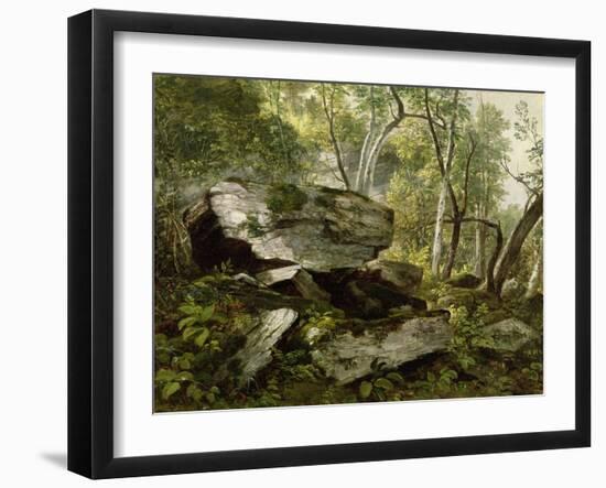 Study from Nature: Rocks and Trees, C.1856-Asher Brown Durand-Framed Giclee Print