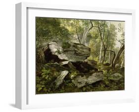 Study from Nature: Rocks and Trees, C.1856-Asher Brown Durand-Framed Giclee Print