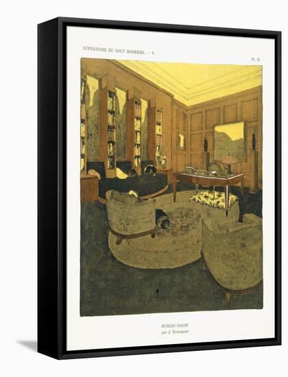 Study, from 'Repertoire of Modern Taste', Published 1929 (Colour Litho)-Jacques-emile Ruhlmann-Framed Stretched Canvas