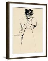 Study in Indian Ink by Forain, C1898-Jean Louis Forain-Framed Giclee Print