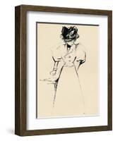 Study in Indian Ink by Forain, C1898-Jean Louis Forain-Framed Giclee Print