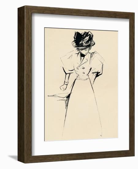 Study in Indian Ink by Forain, C1898-Jean Louis Forain-Framed Giclee Print