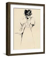 Study in Indian Ink by Forain, C1898-Jean Louis Forain-Framed Giclee Print