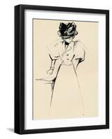 Study in Indian Ink by Forain, C1898-Jean Louis Forain-Framed Giclee Print