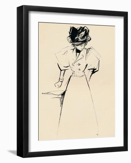 Study in Indian Ink by Forain, C1898-Jean Louis Forain-Framed Giclee Print