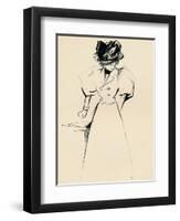 Study in Indian Ink by Forain, C1898-Jean Louis Forain-Framed Premium Giclee Print