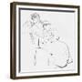 Study in Line, C1898-Jean Louis Forain-Framed Premium Giclee Print