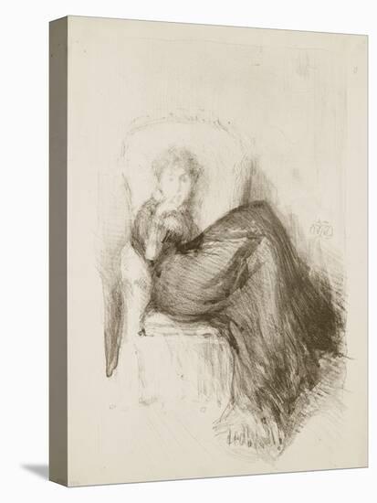 Study: Maud Seated, 1878-James Abbott McNeill Whistler-Stretched Canvas