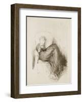 Study: Maud Seated, 1878-James Abbott McNeill Whistler-Framed Giclee Print