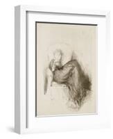 Study: Maud Seated, 1878-James Abbott McNeill Whistler-Framed Giclee Print