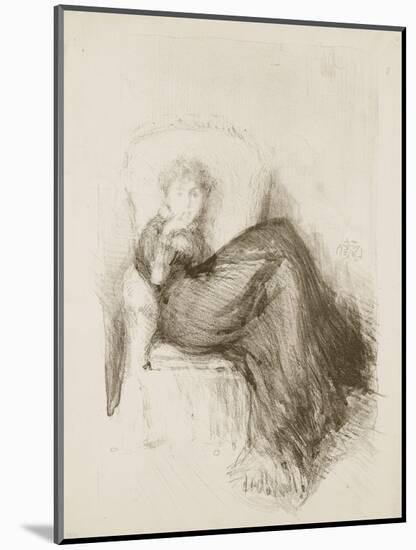 Study: Maud Seated, 1878-James Abbott McNeill Whistler-Mounted Giclee Print
