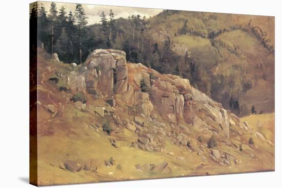 Study near Bernau in the Black Forest-Eugen Bracht-Stretched Canvas