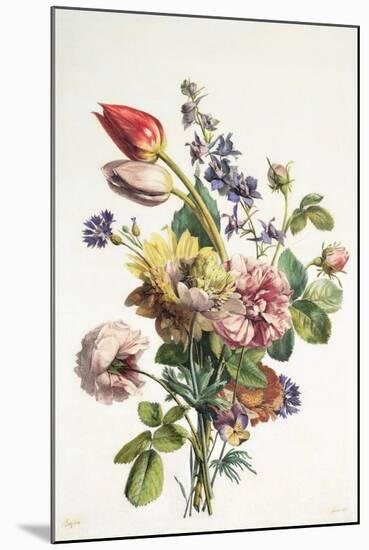 Study of a Bunch of Flowers, 1817-Antoine Berjon-Mounted Giclee Print