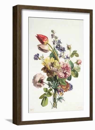 Study of a Bunch of Flowers, 1817-Antoine Berjon-Framed Giclee Print