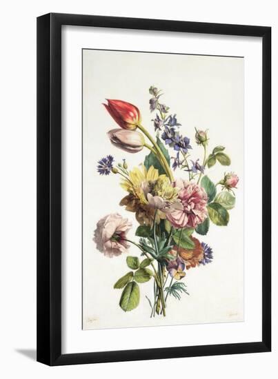 Study of a Bunch of Flowers, 1817-Antoine Berjon-Framed Giclee Print