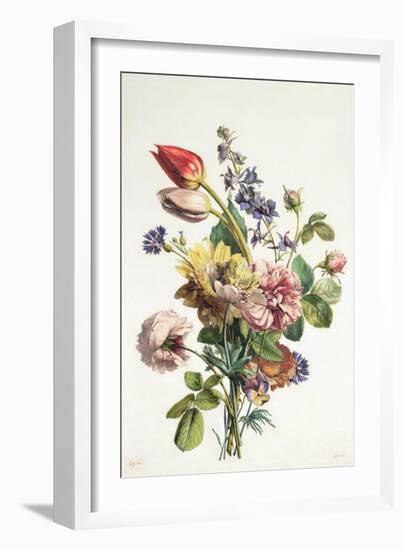 Study of a Bunch of Flowers, 1817-Antoine Berjon-Framed Giclee Print