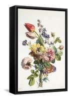 Study of a Bunch of Flowers, 1817-Antoine Berjon-Framed Stretched Canvas