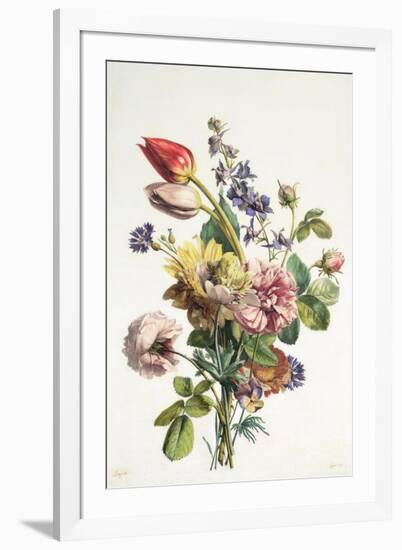 Study of a Bunch of Flowers, 1817-Antoine Berjon-Framed Giclee Print