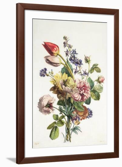 Study of a Bunch of Flowers, 1817-Antoine Berjon-Framed Giclee Print