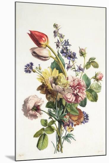 Study of a Bunch of Flowers, 1817-Antoine Berjon-Mounted Giclee Print