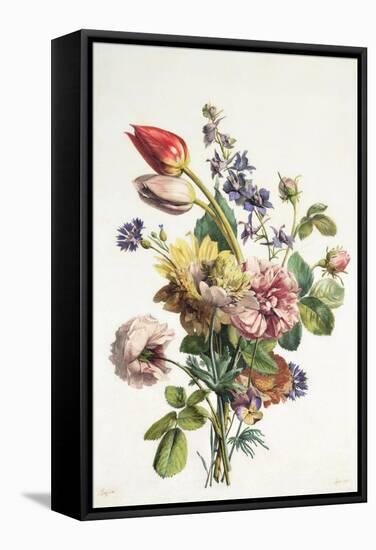 Study of a Bunch of Flowers, 1817-Antoine Berjon-Framed Stretched Canvas