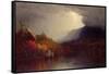 Study of a Coming Storm on Lake George, 1863-Sanford Robinson Gifford-Framed Stretched Canvas