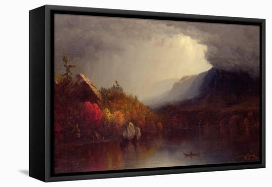 Study of a Coming Storm on Lake George, 1863-Sanford Robinson Gifford-Framed Stretched Canvas