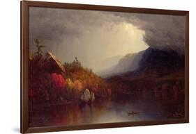 Study of a Coming Storm on Lake George, 1863-Sanford Robinson Gifford-Framed Giclee Print