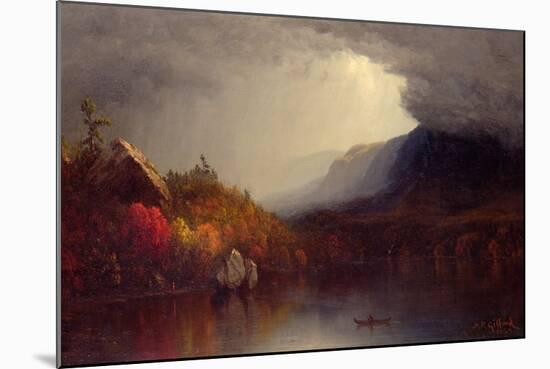 Study of a Coming Storm on Lake George, 1863-Sanford Robinson Gifford-Mounted Giclee Print