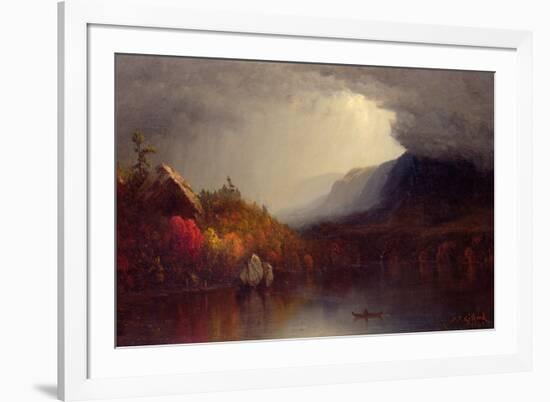 Study of a Coming Storm on Lake George, 1863-Sanford Robinson Gifford-Framed Giclee Print