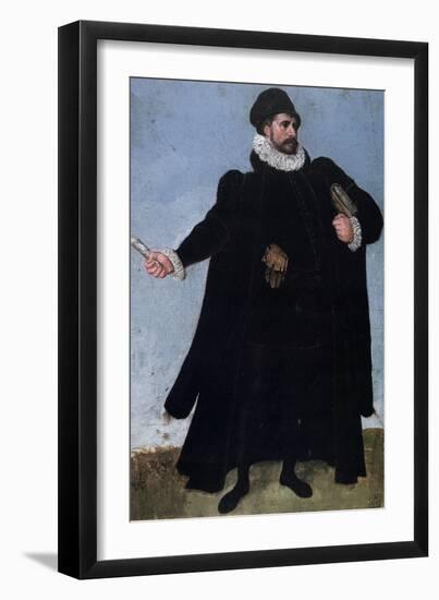 Study of a Costume, 16th Century-Lucas van Valckenborch-Framed Giclee Print