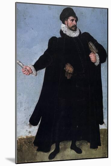 Study of a Costume, 16th Century-Lucas van Valckenborch-Mounted Giclee Print