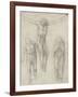 Study of a Crucified Christ and Two Figures, C.1560-Michelangelo Buonarroti-Framed Giclee Print