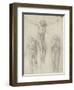 Study of a Crucified Christ and Two Figures, C.1560-Michelangelo Buonarroti-Framed Giclee Print