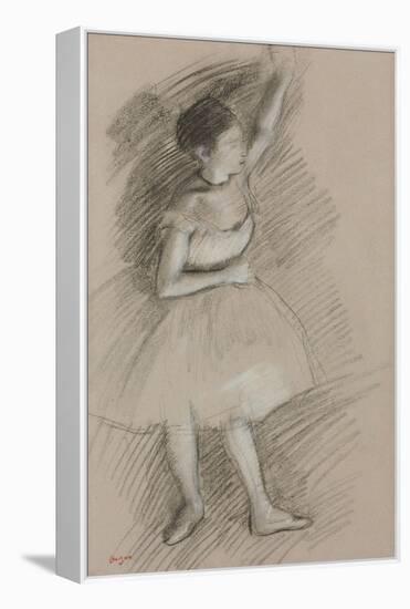 Study of a Dancer; Etude De Danseuse, 1873-1874-Edgar Degas-Framed Stretched Canvas