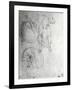 Study of a Dog and a Cat, c.1480-Leonardo da Vinci-Framed Giclee Print