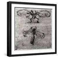 Study of a Dragonfly-Leonardo da Vinci-Framed Giclee Print