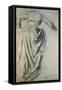 Study of a Draped Woman-Edgar Degas-Framed Stretched Canvas