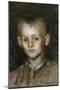 Study of a Farm Boy (Pastel on Paper)-George Clausen-Mounted Giclee Print