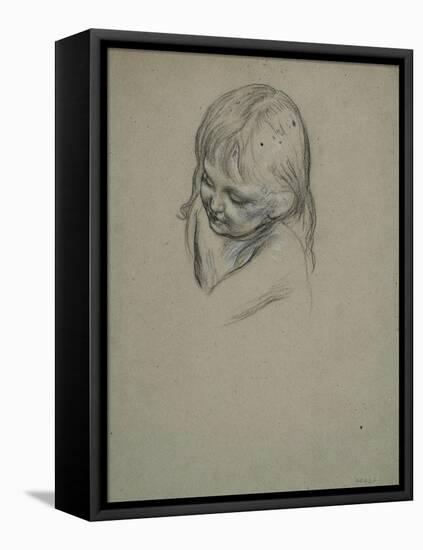 Study of a Female Child, 1850-60-Frederic Leighton-Framed Stretched Canvas