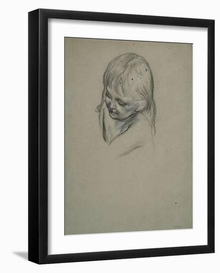 Study of a Female Child, 1850-60-Frederic Leighton-Framed Giclee Print