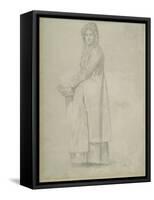 Study of a Female Figure in Traditional Italian Costume, 1852-55-Frederic Leighton-Framed Stretched Canvas