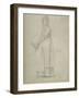 Study of a Female Figure in Traditional Italian Costume, 1852-55-Frederic Leighton-Framed Giclee Print