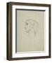 Study of a Female Head, 1852-55-Frederic Leighton-Framed Giclee Print